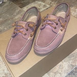 Dusty rose sperry boat shoes